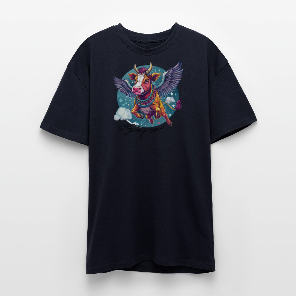 Heavy Oversize T-Shirt mit FLYING COW PRINT - French Navy