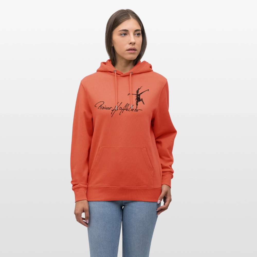 Unisex Bio-Hoodie mit TUSCHEWEIBCHEN PRINT - Hellrot