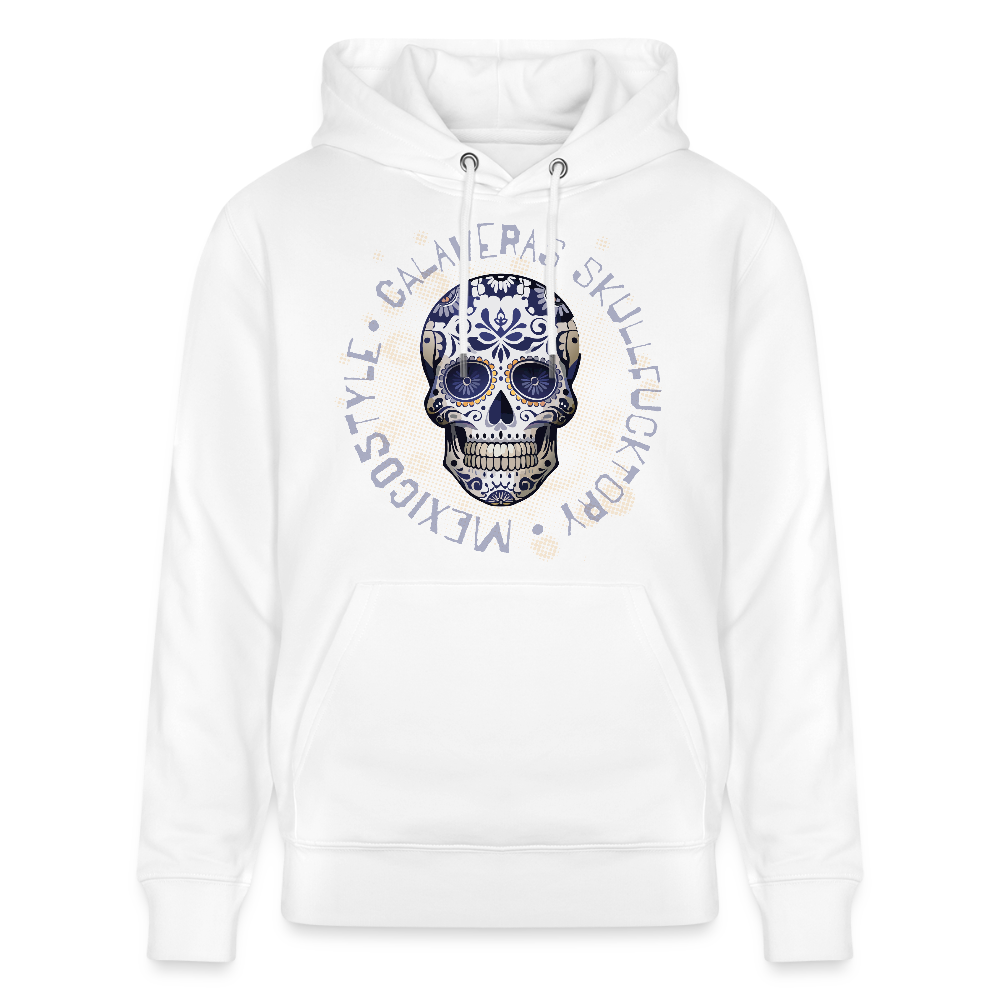 Unisex Hoodie mit CALAVERAS SKULL PRINT - Weiß