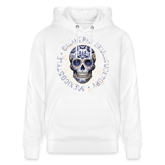Unisex Hoodie mit CALAVERAS SKULL PRINT - Weiß