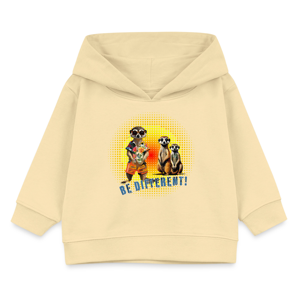 MNJS KIDS Bio Hoodie mit BE DIFFERENT PRINT - Creme