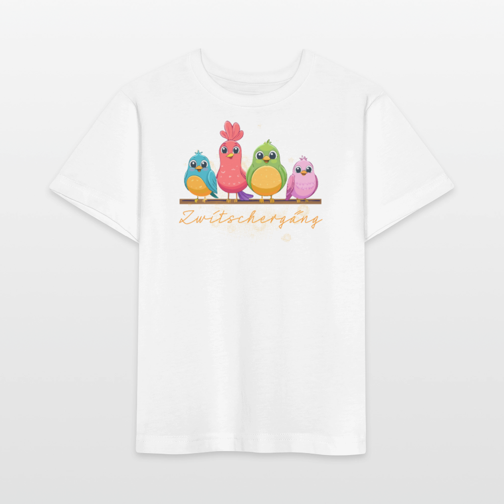 Kinder T-Shirt MINI mit Zwitschergäng Print - Weiß