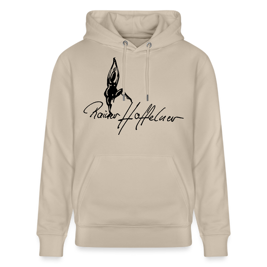 Unisex Bio-Hoodie mit TUSCHEMÄNNCHEN PRINT - Beige