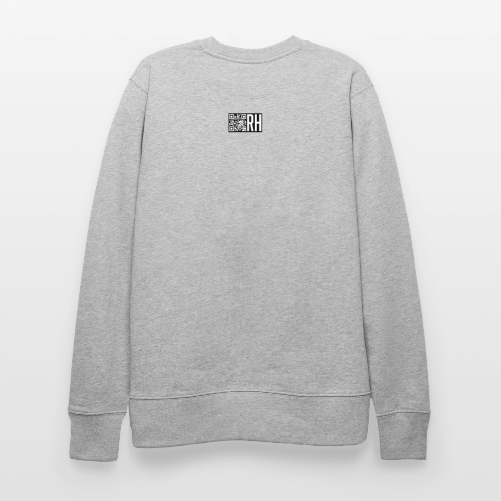 Unisex Bio-Sweatshirt mit TUSCHEWEIBCHEN PRINT - Grau meliert