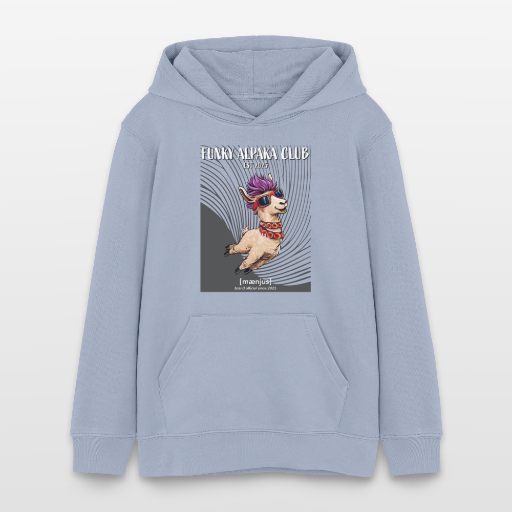 MNJS TEENS Bio-Hoodie mit FUNKY ALPAKA CLUB PRINT - Lavendel-Violett