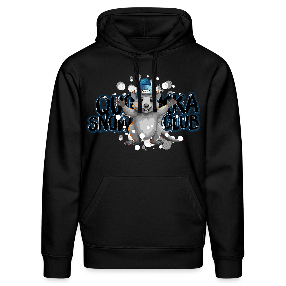 Unisex Bio-Hoodie mit QUOKKA SNOWCLUB PRINT - Schwarz