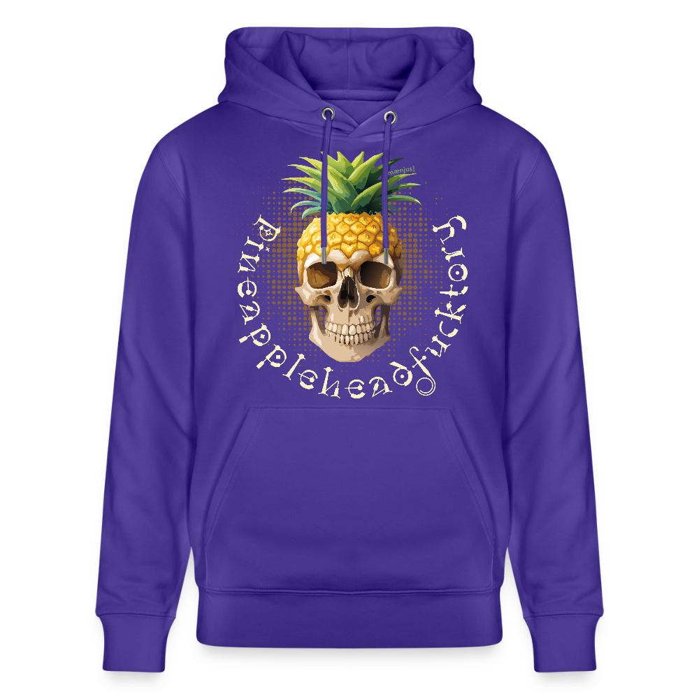 Unisex Hoodie mit PINEAPPLE SKULL PRINT - Purple Love