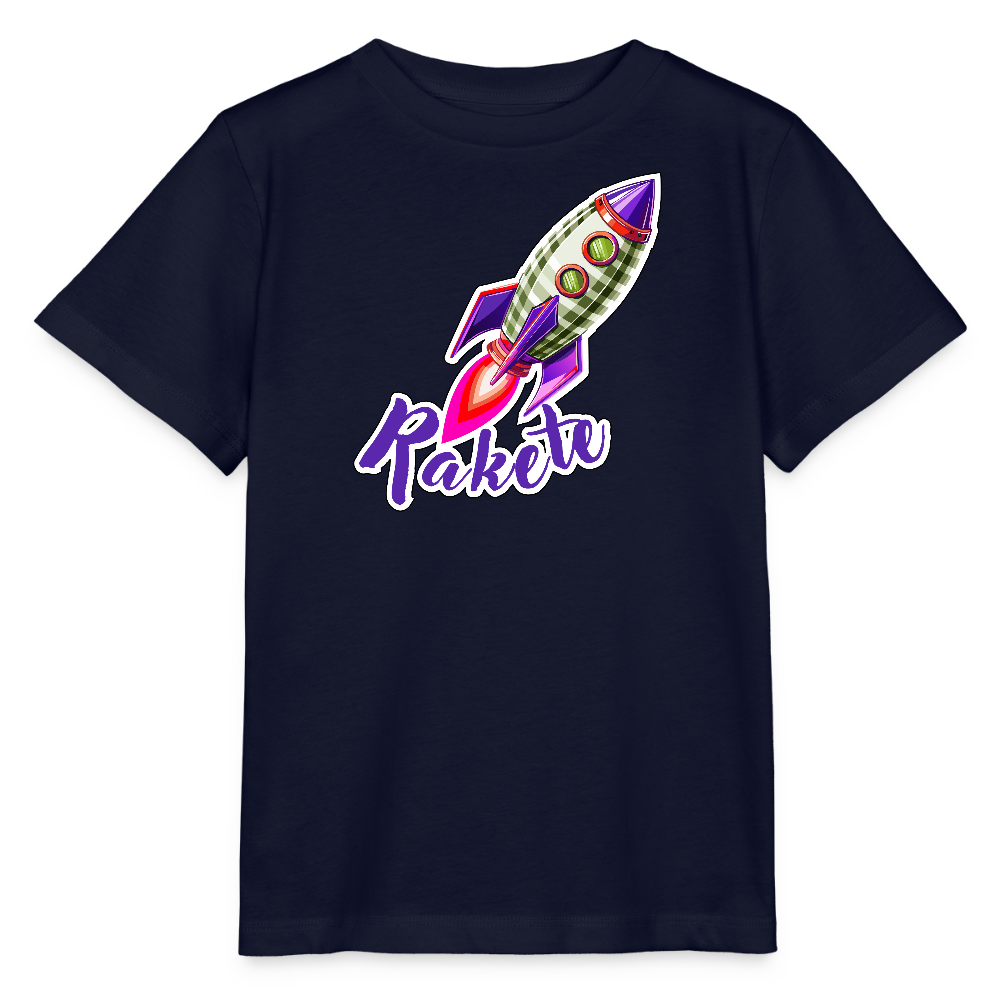 MNJS KIDS Bio T-Shirt mit RAKETE PRINT - Navy