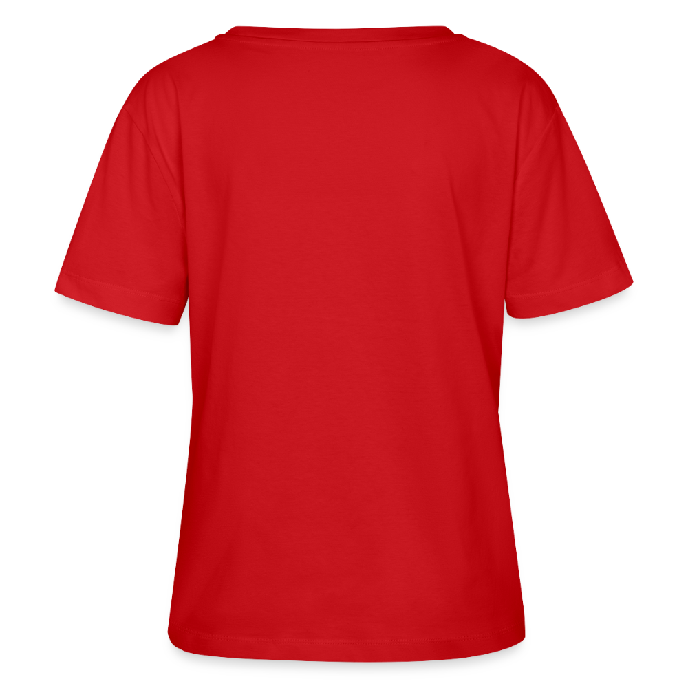 Frauen T-Shirt mit POPART YOUR LIFE PRINT - Rot