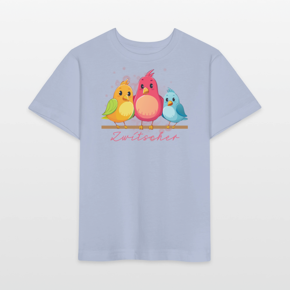 Kinder T-Shirt MINI mit Zwitschergäng Print - Lavendel-Violett