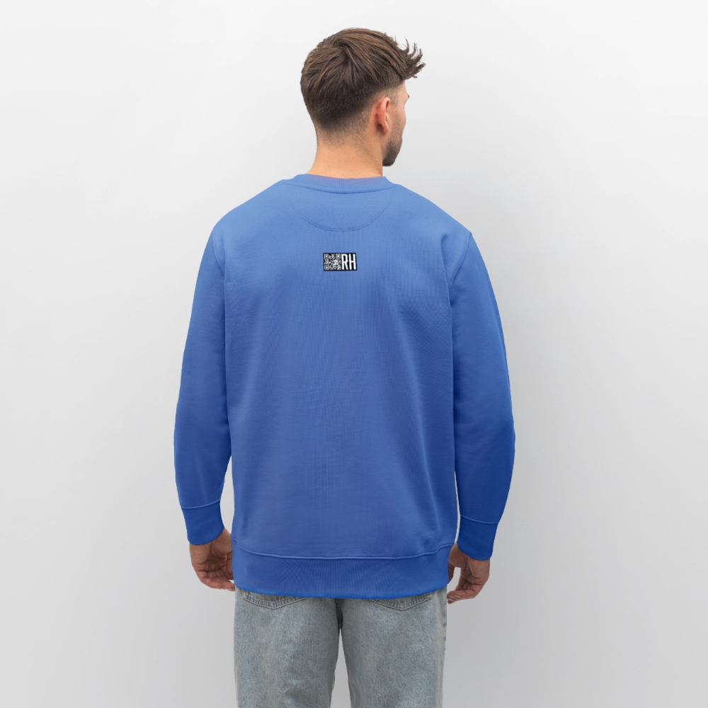 Unisex Bio-Sweatshirt mit TUSCHEWEIBCHEN PRINT - Blau