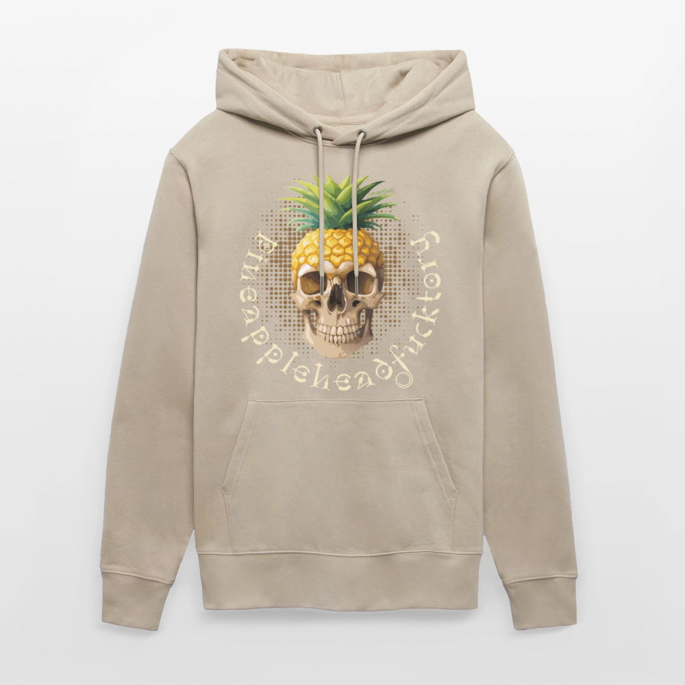 Unisex Hoodie mit PINEAPPLE SKULL PRINT - Beige