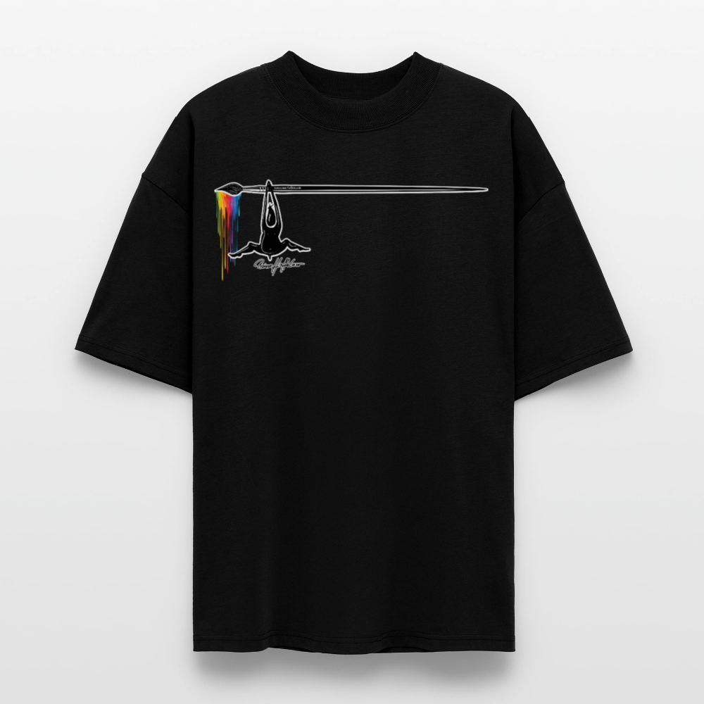 Oversized Unisex T-Shirt mit MÄNNLE PRINT - Schwarz