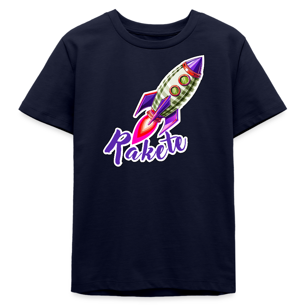 MNJS TEENS Bio T-Shirt mit RAKETE PRINT - Navy