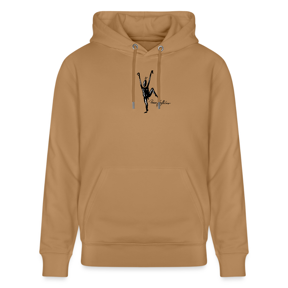 Unisex Bio-Hoodie mit TUSCHEMÄNNCHEN PRINT - Karamell