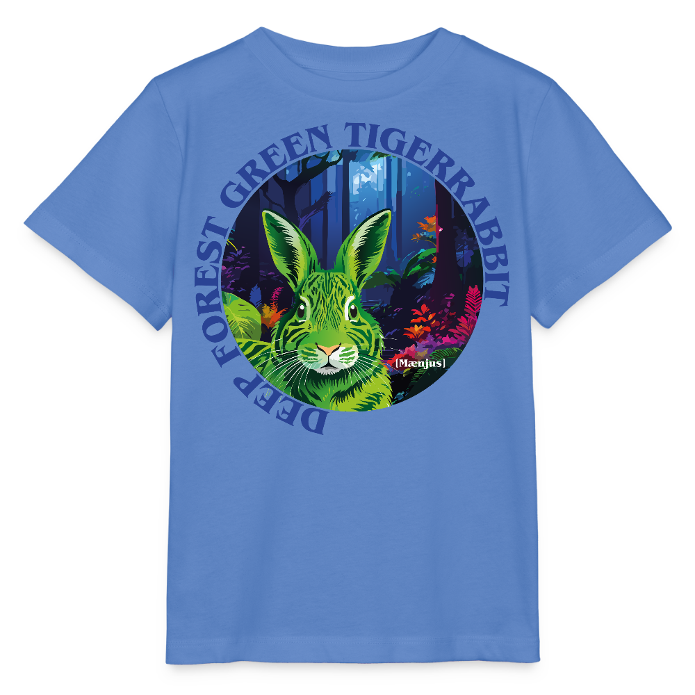 MNJS KIDS T-Shirt mit DEEP FOREST GREEN TIGERRABBIT PRINT - Blau