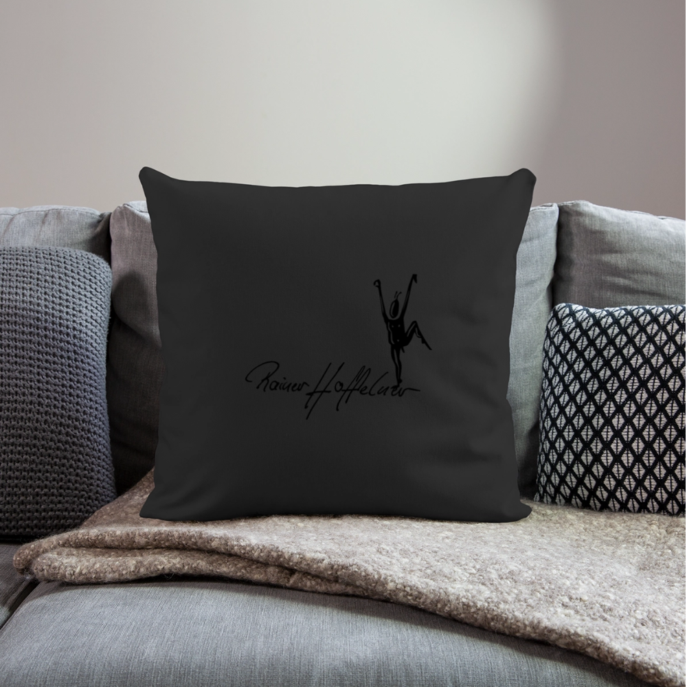 Sofakissenbezug 44 x 44 cm mit TUSCHEMÄNNCHN PRINT - Schwarz