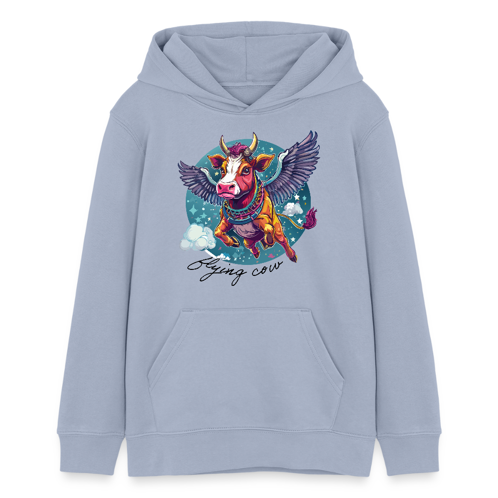 MNJS TEENS Bio-Hoodie mit FLYING COW PRINT - Lavendel-Violett