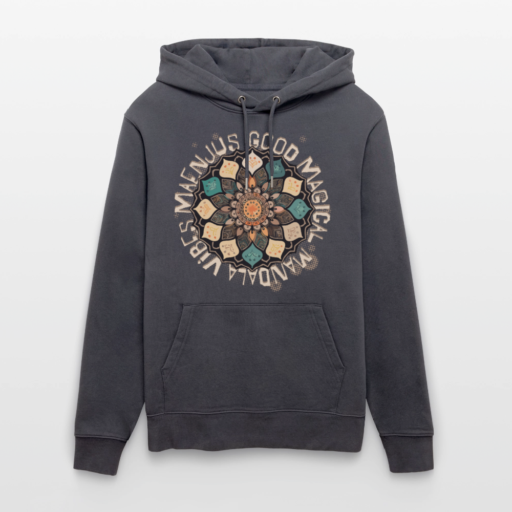 Unisex Bio-Hoodie mit MANDALA VIBES PRINT - Indigoblau