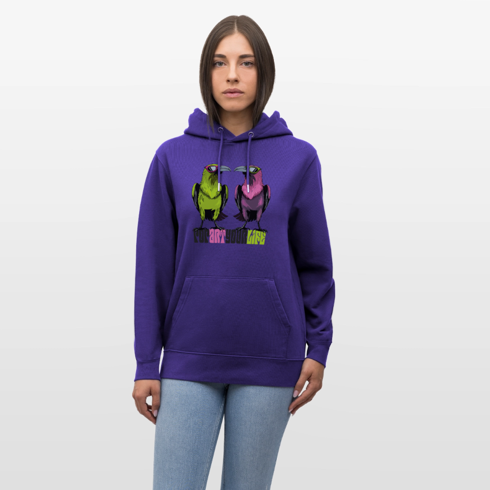 Unisex Hoodie mit POPART YOUR LIFE PRINT - Purple Love