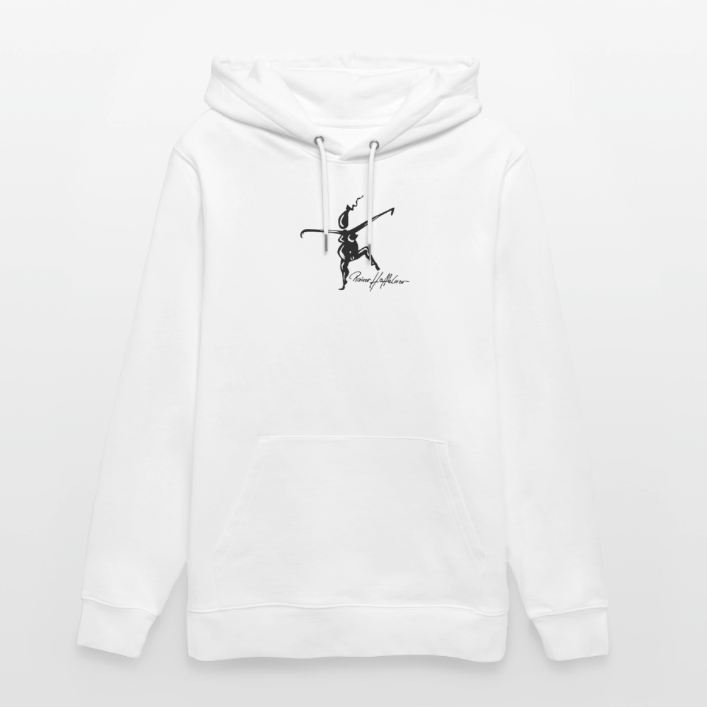 Unisex Bio-Hoodie mit TUSCHEWEIBCHEN PRINT - Weiß