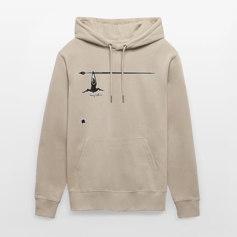 Unisex Hoodie mit TUSCHEMÄNNCHEN PRINT - Beige