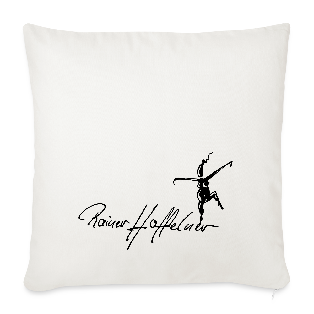 Sofakissenbezug 44 x 44 cm mit TUSCHEWEIBCHEN PRINT - Naturweiß