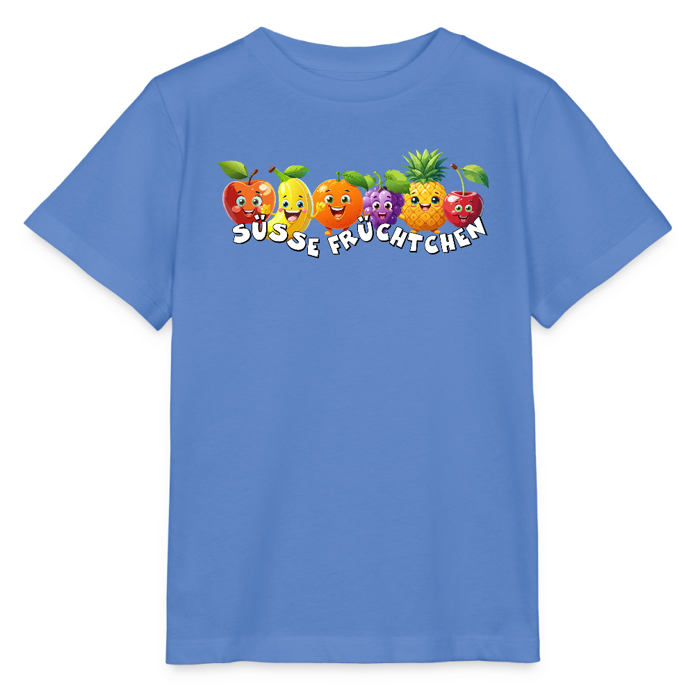 Kinder T-Shirt mit SÜSSE FRÜCHTCHEN PRINT - Blau