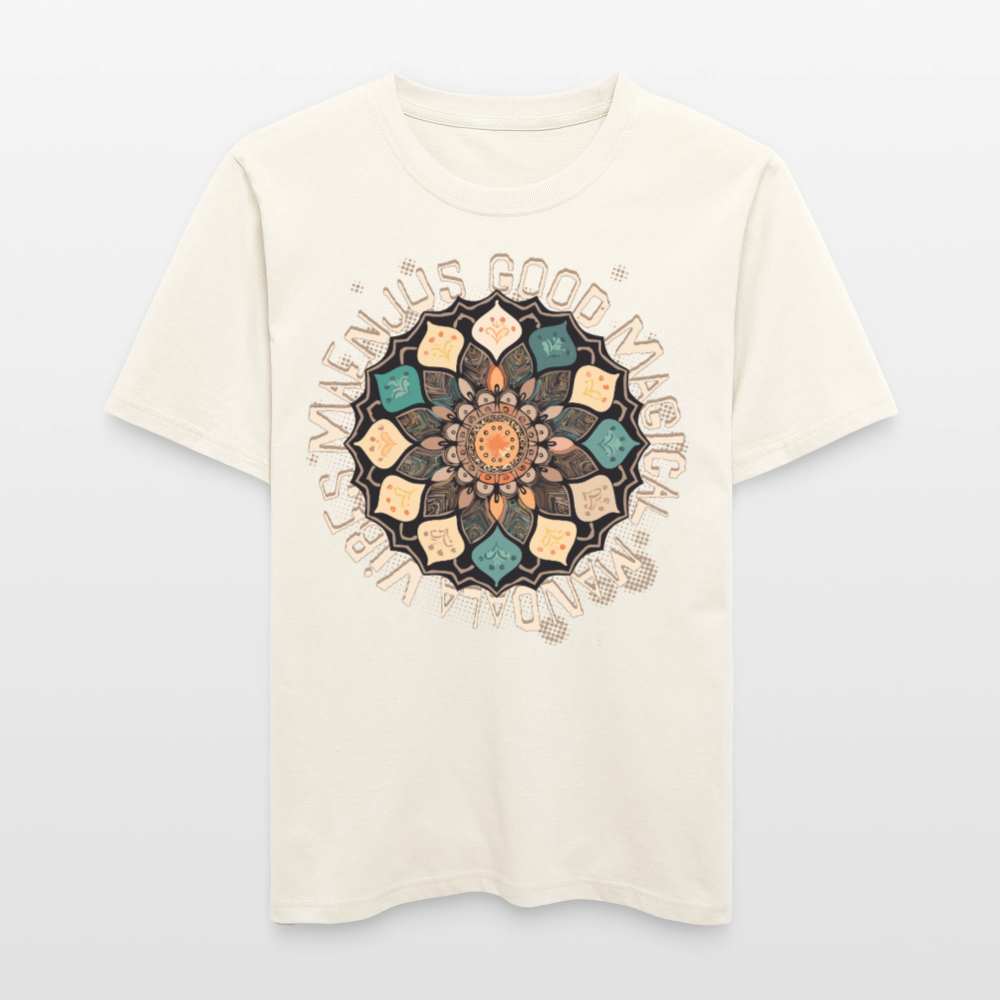 Unisex Bio-T-Shirt mit MANDALA VIBES PRINT - Naturweiß