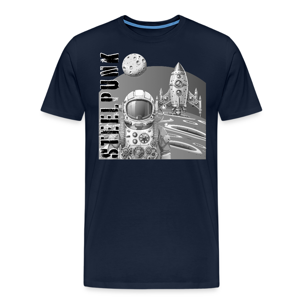 Männer Premium T-Shirt mit STEELPUNK PRINT - Navy