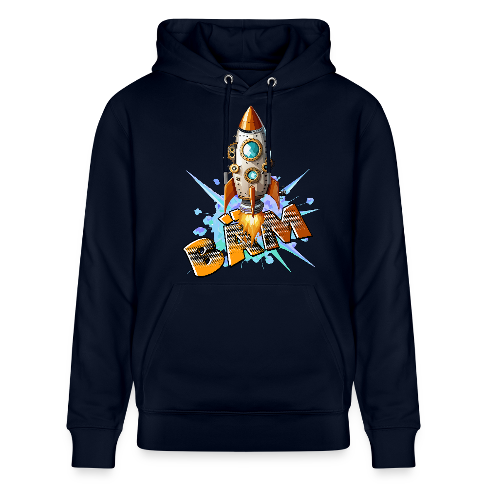 Unisex Hoodie mit RAKETE PRINT - Navy