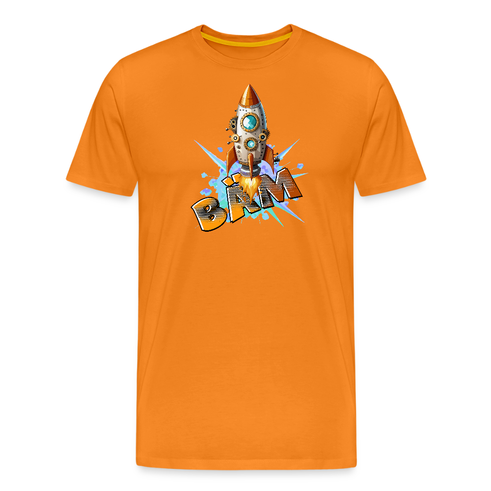 Männer Premium T-Shirt mit RAKETE PRINT - Orange