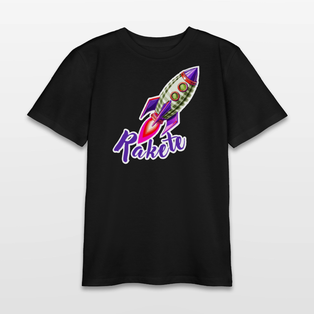 MNJS TEENS Bio T-Shirt mit RAKETE PRINT - Schwarz
