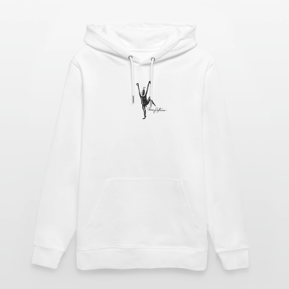 Unisex Bio-Hoodie mit TUSCHEMÄNNCHEN PRINT - Weiß