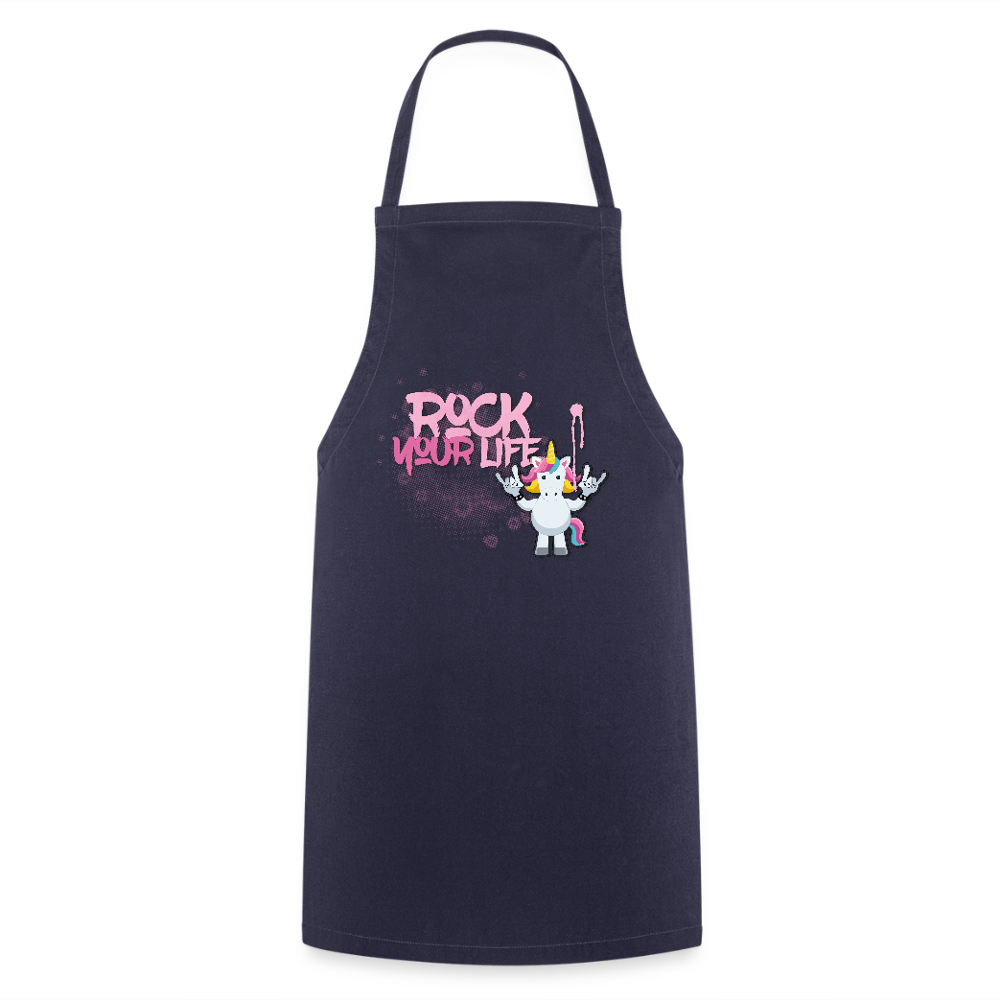 Kochschürze mit ROCK YOUR LIFE PRINT - Navy