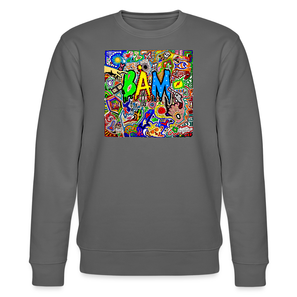 Unisex Bio-Sweatshirt mit BÄM PRINT - Anthrazit