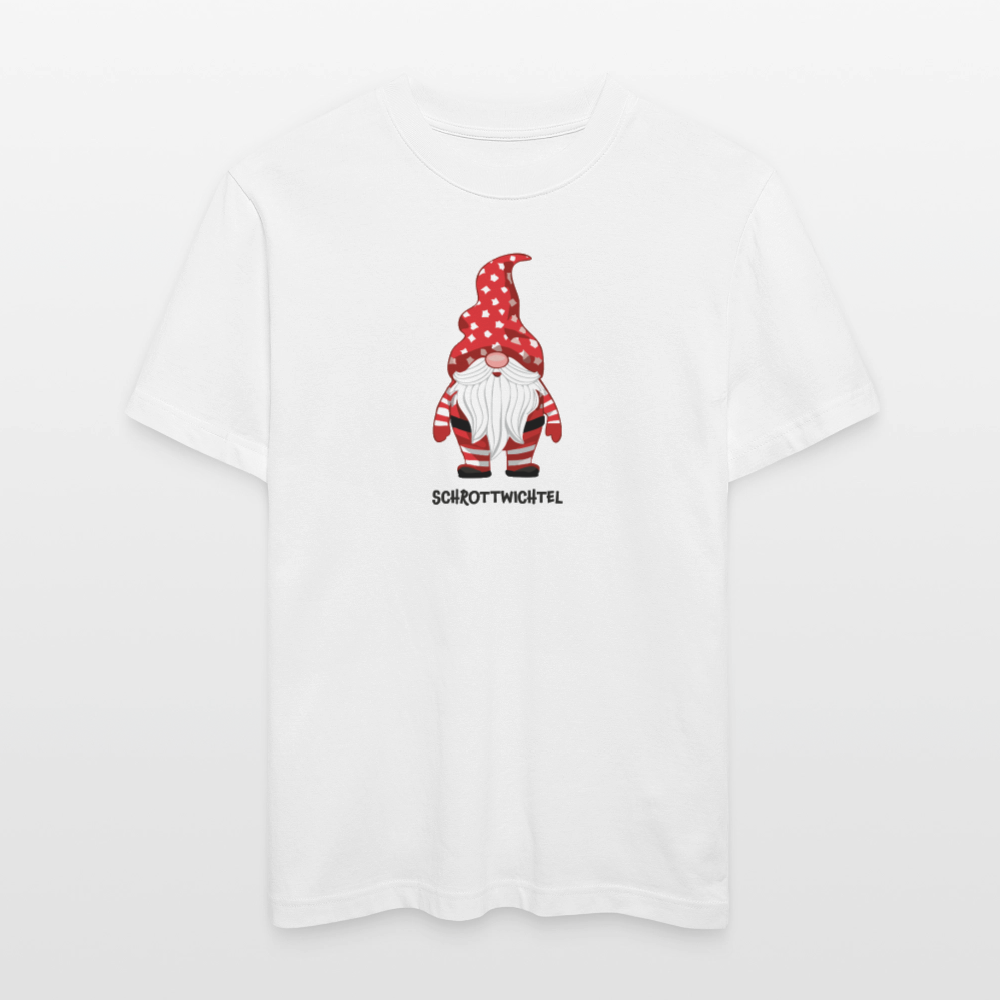 Unisex Bio-T-Shirt mit SCHROTTWICHTEL PRINT - Weiß