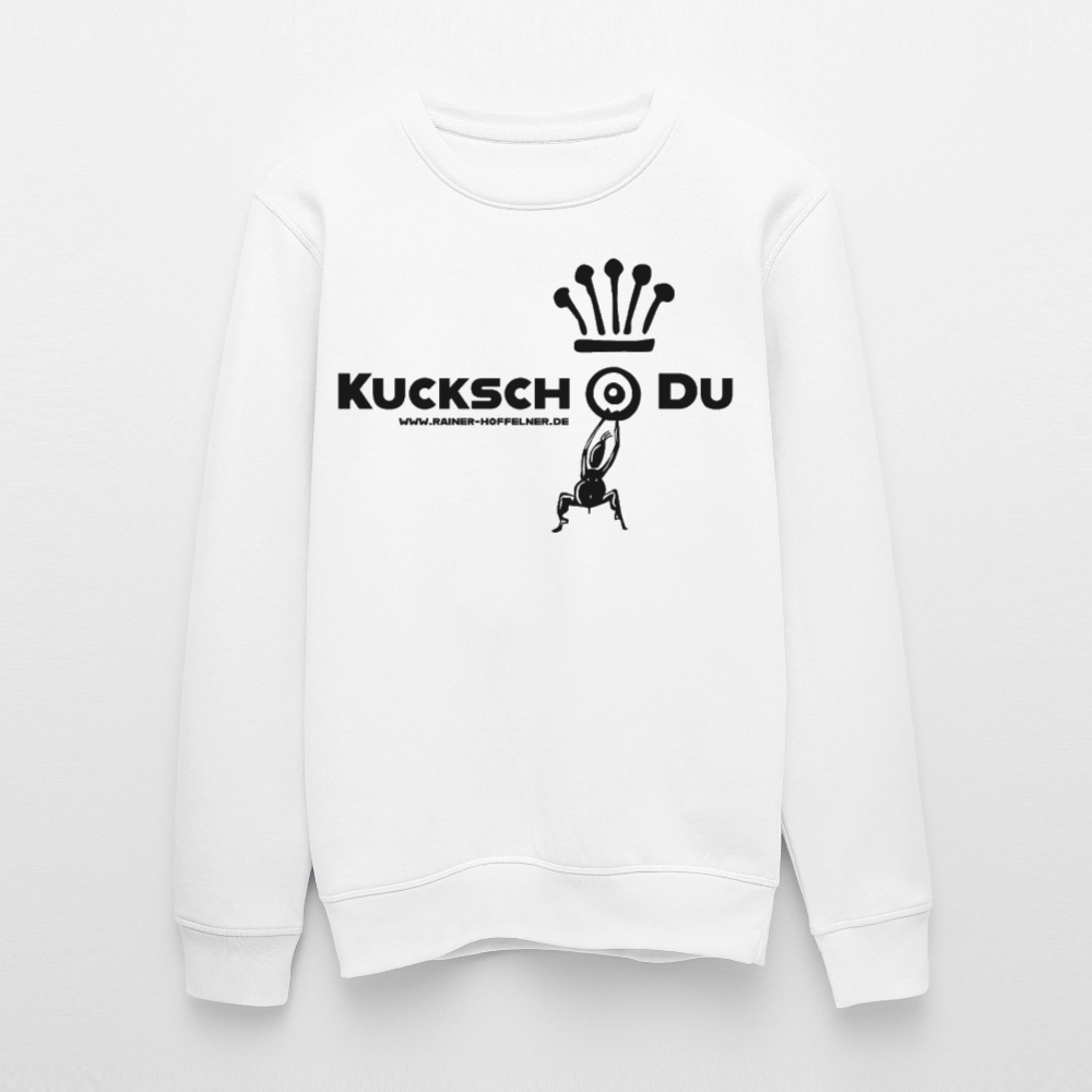 Unisex Bio-Sweatshirt mit KUCKSCH DU PRINT - Weiß