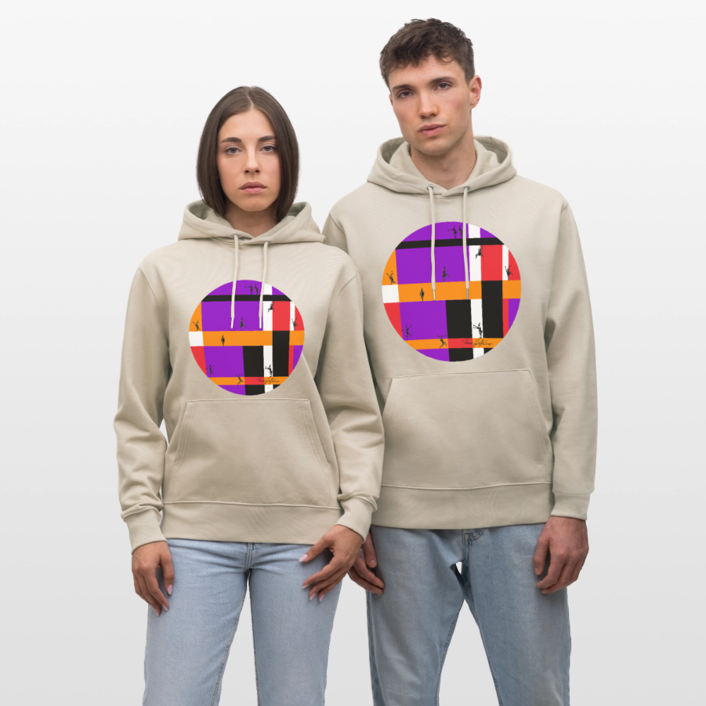 Unisex Bio-Hoodie mit TUSCHEMÄNNCHEN PRINT - Beige