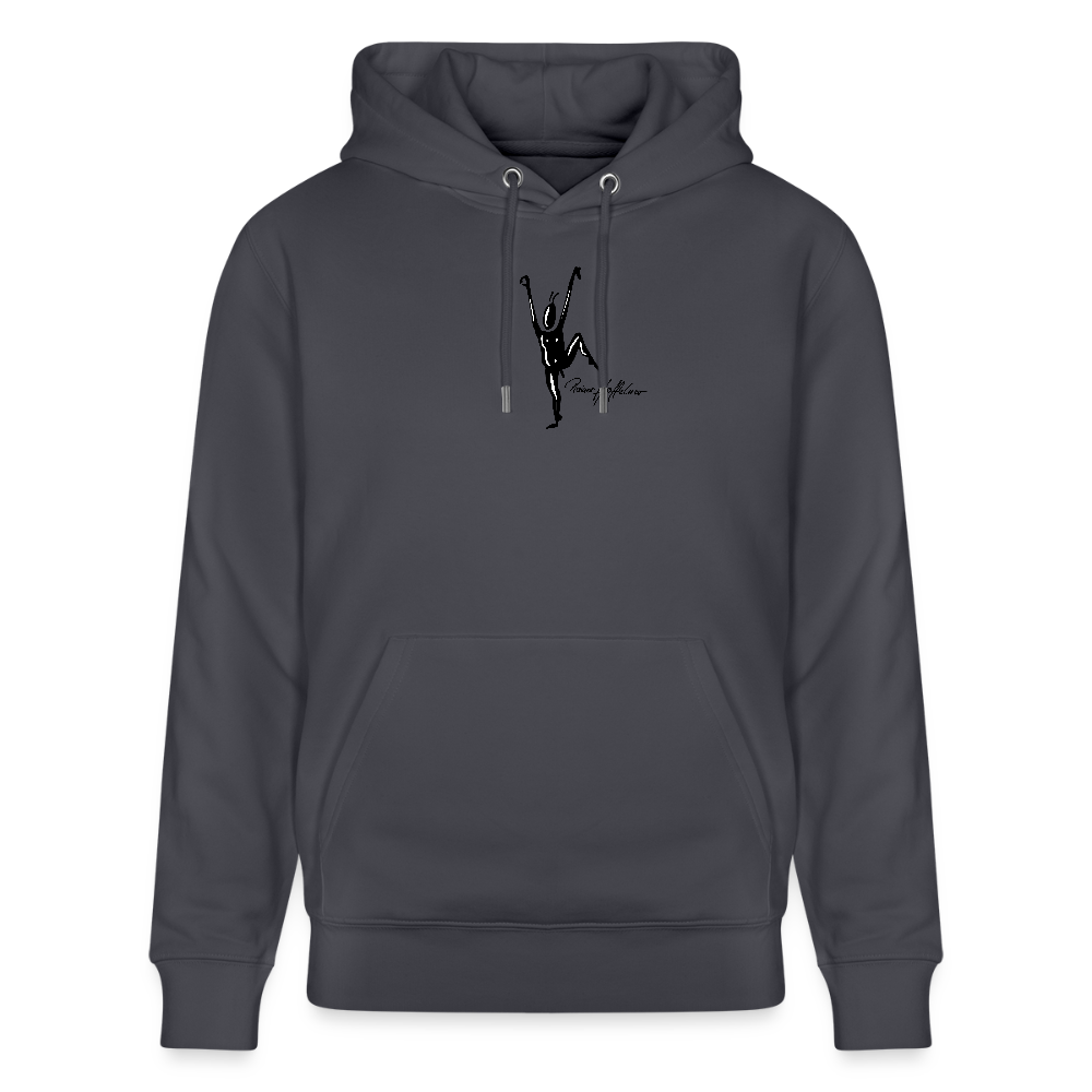Unisex Bio-Hoodie mit TUSCHEMÄNNCHEN PRINT - Indigoblau