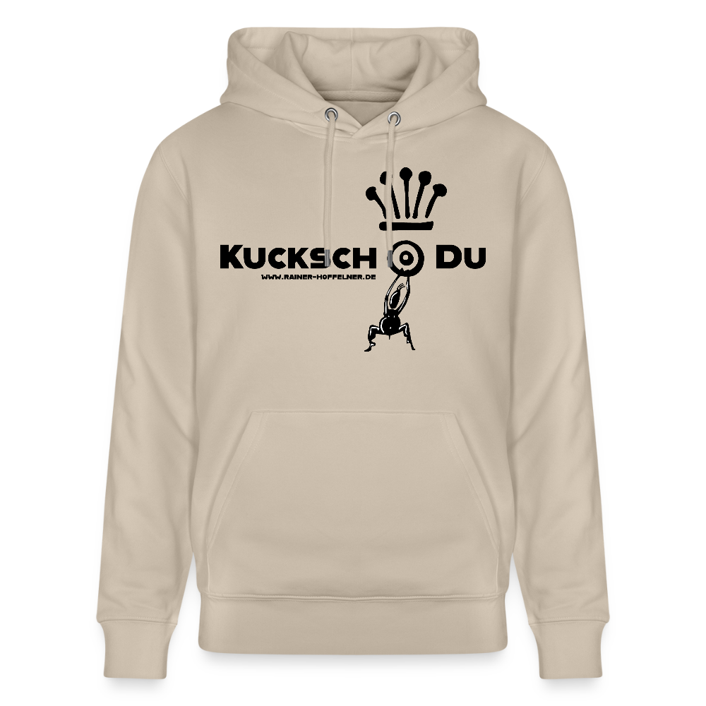 Unisex Hoodie mit KUCKSCH DU PRINT - Beige