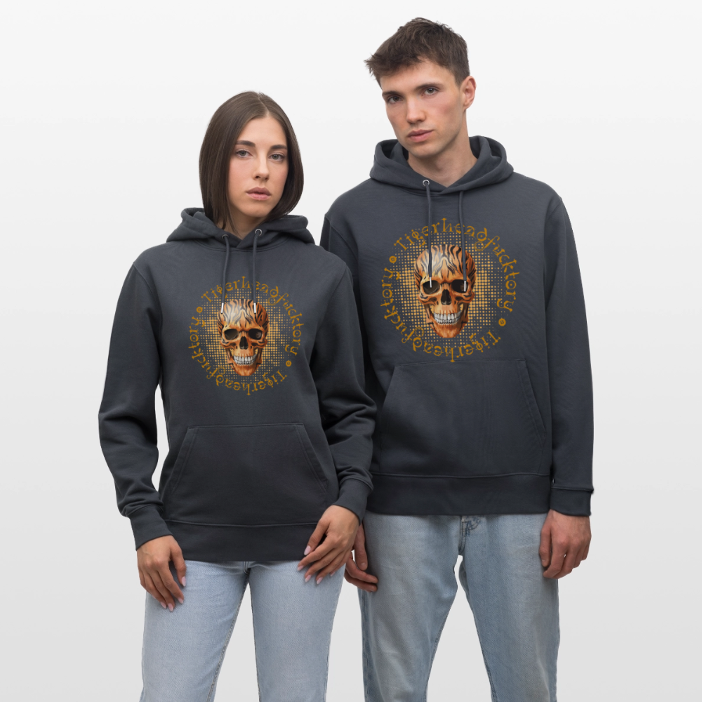 Unisex Hoodie mit TIGERHEAD SKULL PRINT - Indigoblau