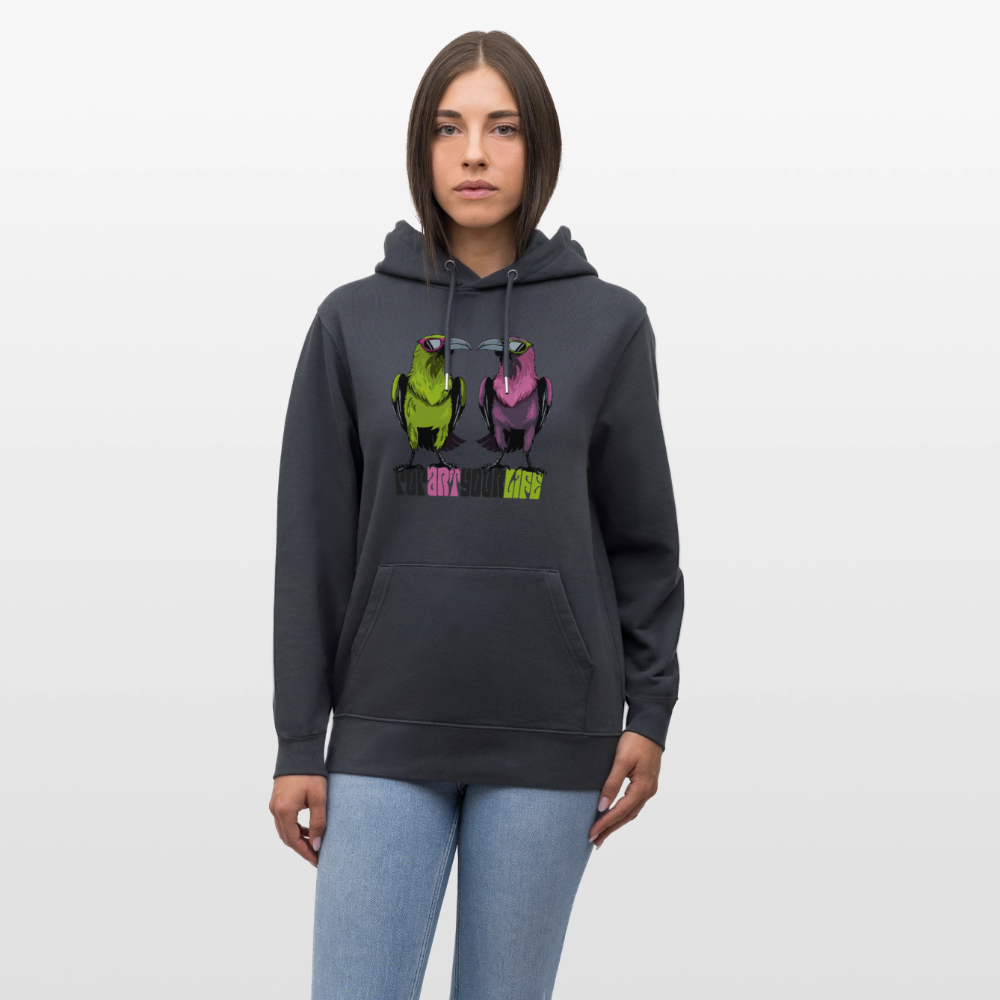 Unisex Hoodie mit POPART YOUR LIFE PRINT - Indigoblau