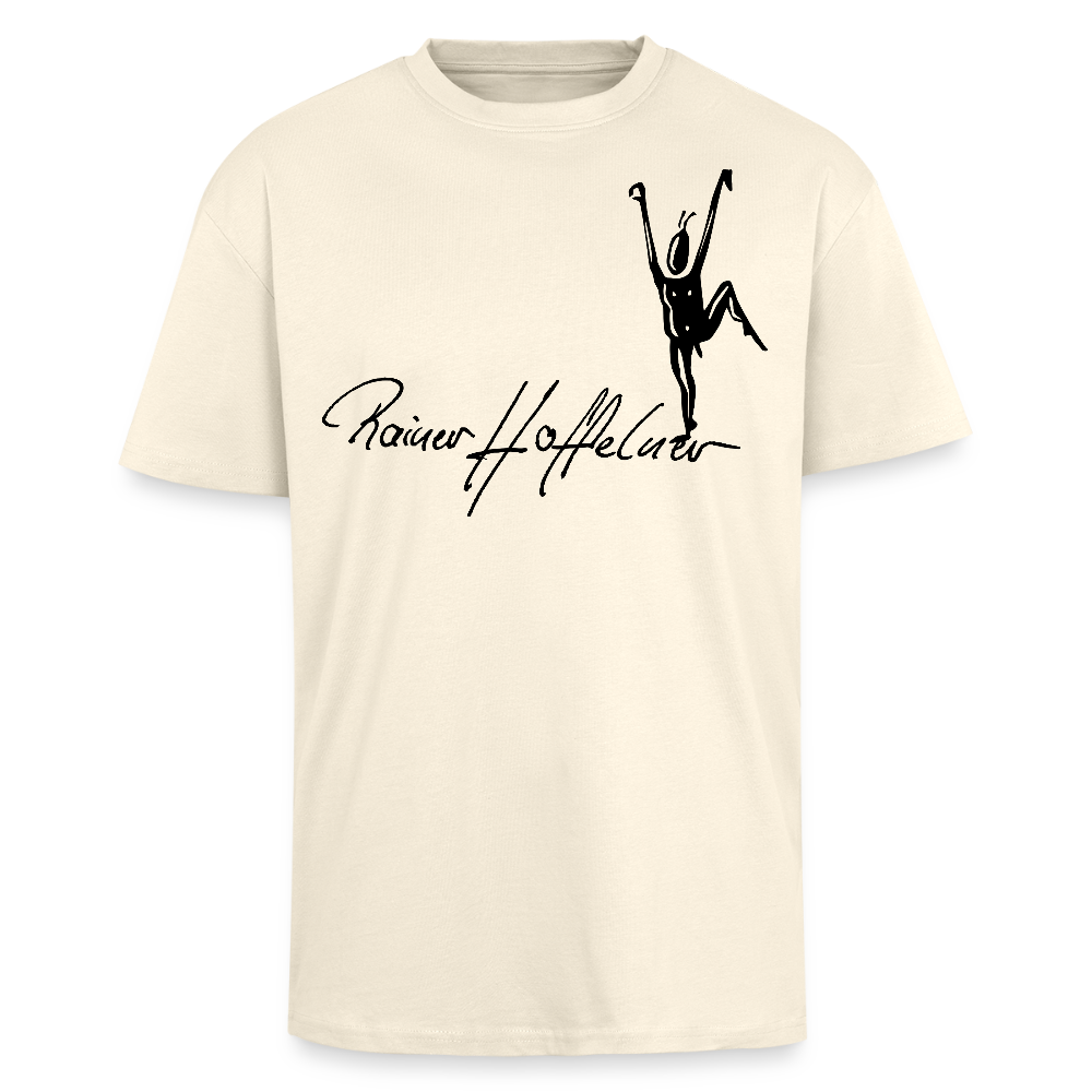 Heavy Oversize T-Shirt mit TUSCHEMÄNNCHEN PRINT - Creme