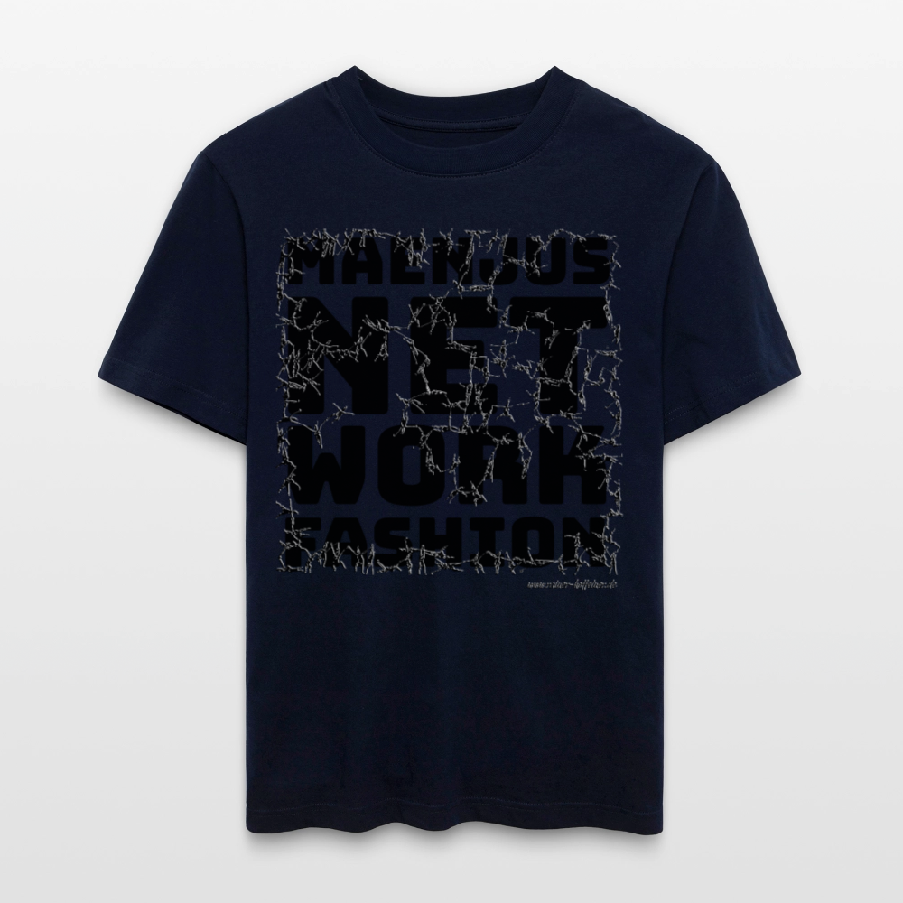Unisex Bio-T-Shirt mit MAENJUS NETWORK FASHION PRINT - Navy