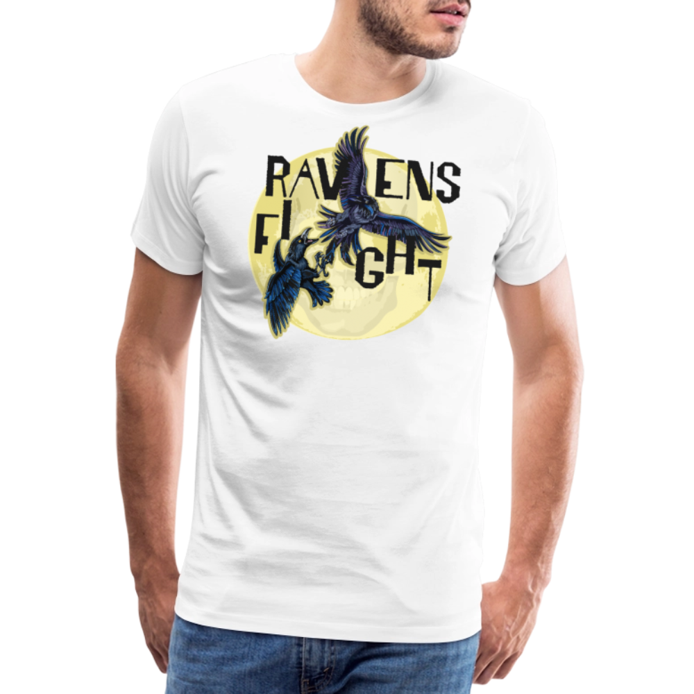 Männer Premium T-Shirt mit RAVENS FIGHT PRINT - Weiß