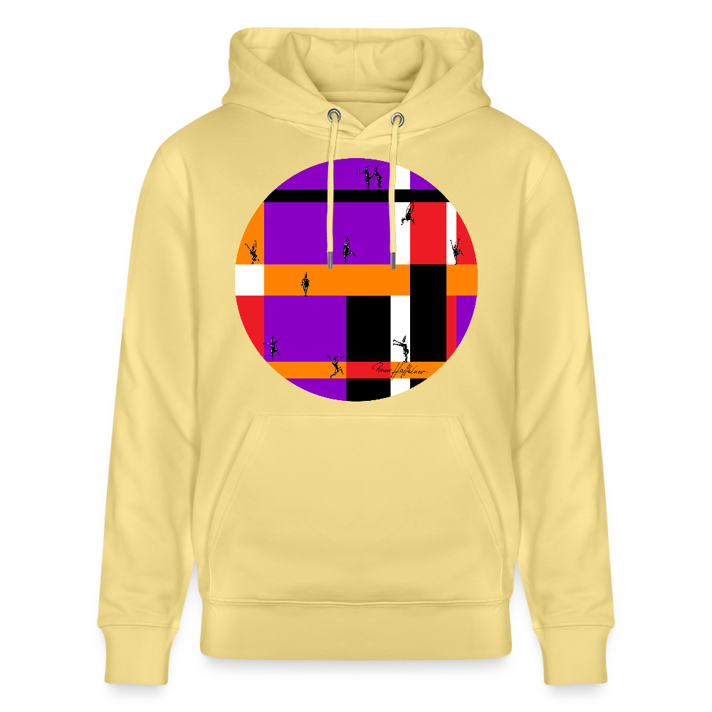 Unisex Bio-Hoodie mit TUSCHEMÄNNCHEN PRINT - Gelb Viva