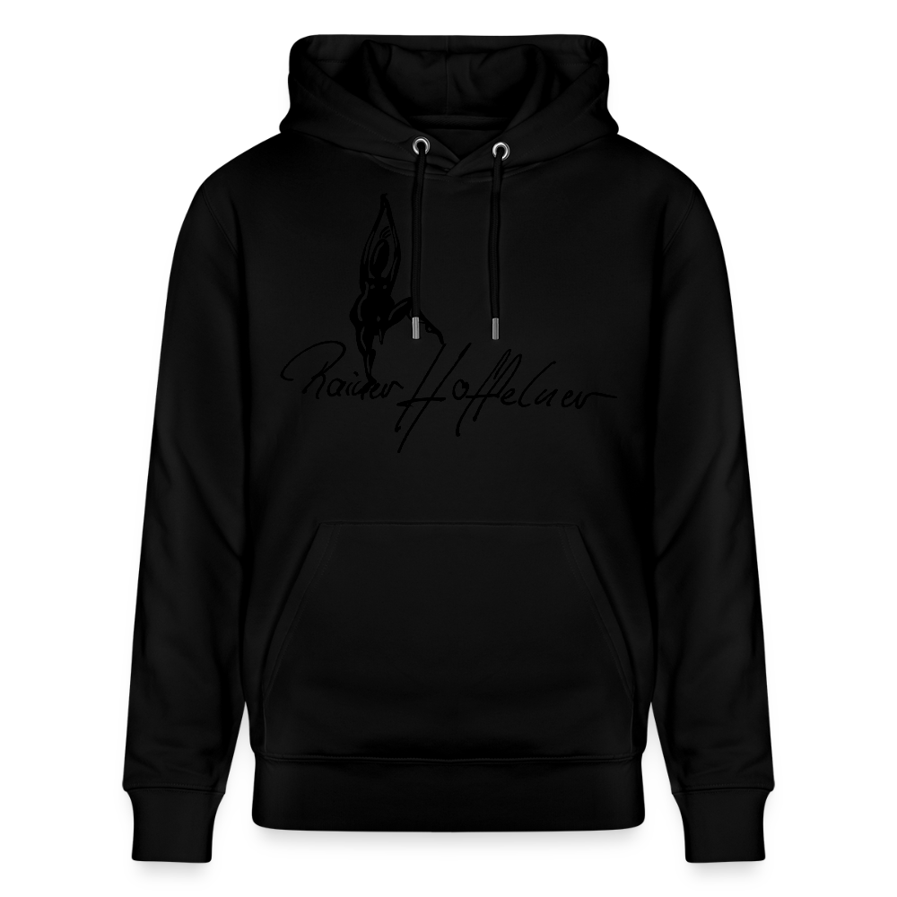 Unisex Bio-Hoodie mit TUSCHEMÄNNCHEN PRINT - Schwarz