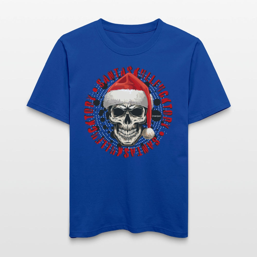 Unisex Bio-T-Shirt mit SANTASKULL FUCKTORY PRINT - Dunkelblau