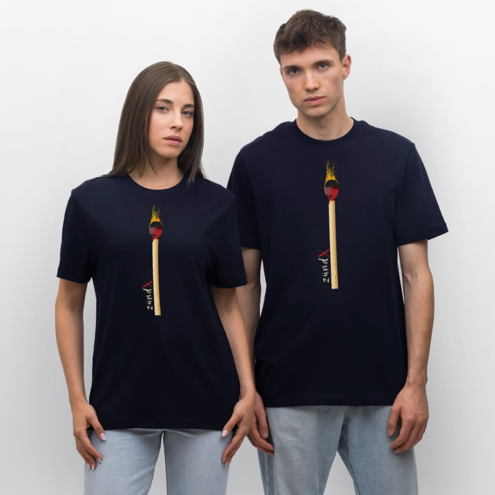 Unisex Bio-T-Shirt mit zündX PRINT - Navy